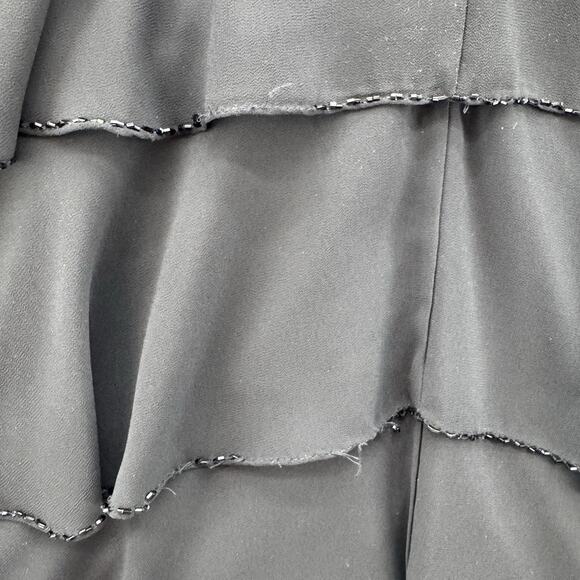 Patra Womens Tiered Sleeveless Knee Dress Size 6 Black Evening Special Occasion - Picture 13 of 13